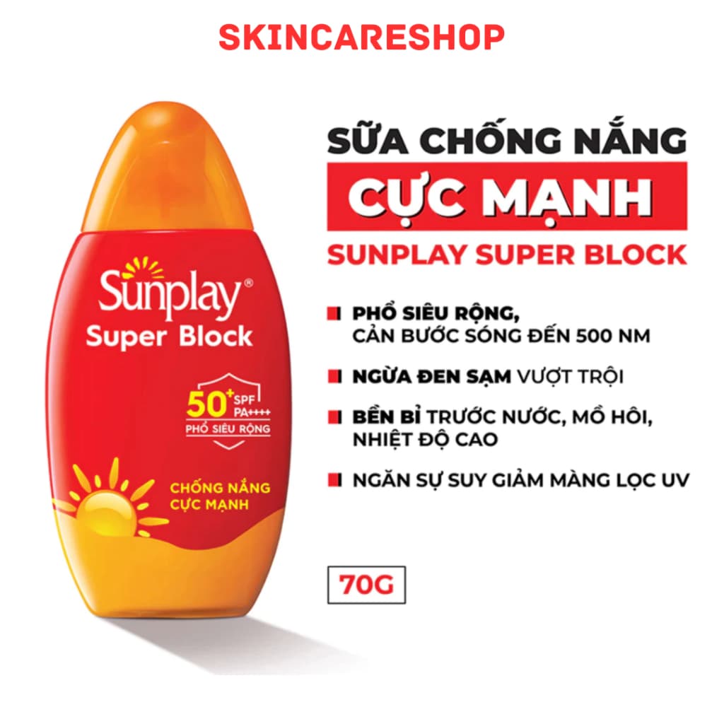 Kem Chống Nắng Sunplay Super Block SPF50- KCN Sunplay Đỏ SKINCARESHOP