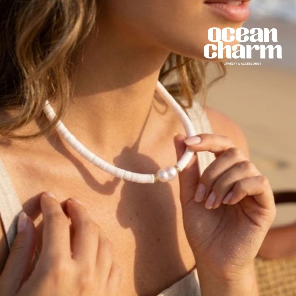 Vòng Cổ Dây Chuyền Hạt Đất Sét Unisex - Quà Tặng Vibe Ocean Charm, Thời Trang, Phong Cách Hàn Quốc, Thanh Lịch