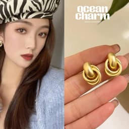 [Sẵn] Bông Tai, Khuyên Tai Mạ Vàng Ocean Charm Phụ Kiện Trang Sức Bông Tai Nữ Đi tiệc – Lễ hội | Quà tặng nữ 1