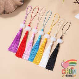 Dây Treo Tua Rua Hoa Sen gắn Ngọc - Tua Rua Cổ Phong Phụ Kiện Trang Trí Chụp Ảnh May Mắn Xinh Xắn 1