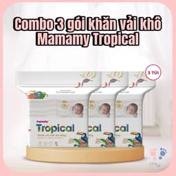 Combo 3 Gói Khăn Vải Khô Đa Năng Mamamy Tropical  An Toàn Cho Bé Sơ Sinh, Lau Mặt, Lau Tay 1