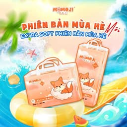 Combo 3 Bịch Tã Bỉm Dán/Quần Momoji Extra Soft NB/S/M/L/XL/XXL/XXXL Mềm Mại, Siêu Mỏng, Siêu Thấm Hút, An Toàn Cho Bé 6