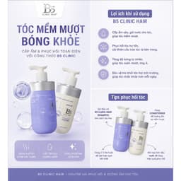 Cặp Gội & Xả Dưỡng Ẩm Phục Hồi Cho Tóc Khô Xơ B5 Clinic Hair Moisture & Boost Shine UITTLRY 500mlx2 5