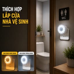 Đèn cảm biến tự động sáng đèn phát hiện chuyển động con người tự bật tắt lắp cầu thang, nhà vệ sinh, lối đi lại LED 3W 4