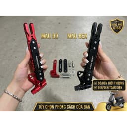 Chân chống cạnh xe điện độ.nhôm cnc cao cấp. tăng chỉnh 2