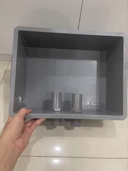 Bộ lọc baki tràn trên cho hồ cá cảnh vừa và nhỏ - Kích Thước 34x25x13 Màu Xám - ống phi 27 8