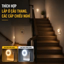 Đèn cảm biến tự động sáng đèn phát hiện chuyển động con người tự bật tắt lắp cầu thang, nhà vệ sinh, lối đi lại LED 3W 2