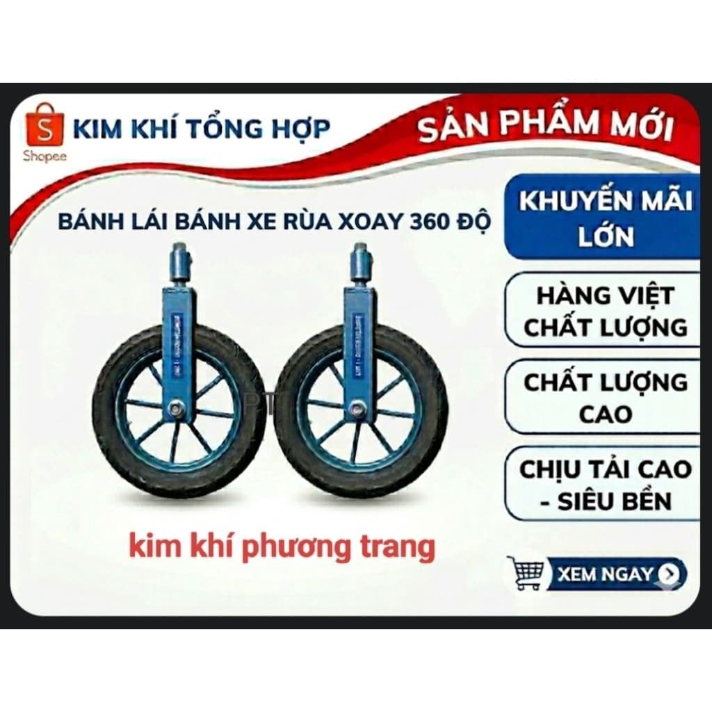 (PT) Càng Lái Xe Lôi,XE KÉO BA BÁNH Mini,Càng Xoay bánh Rùa
