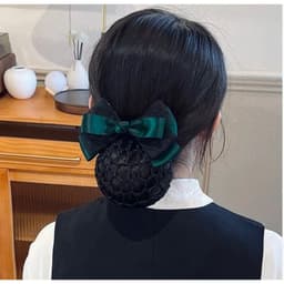 Kẹp tóc lưới nơ dubochic 10cm thiết kế đơn giản nhẹ đầu 3