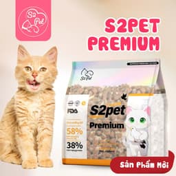 Thức ăn hạt cho mèo S2PET PREMIUM 5KG/1KG siêu topping ruốc cho mèo mọi lứa tuổi-MÉO CHÒ UNI 5