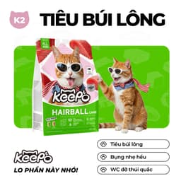 Thức Ăn Cho Mèo Keepo K2 Hairball Care 1KG – Hạt Mèo Tiêu Búi Lông, Hỗ Trợ Tiêu Hóa - MÉO CHÒ UNI 7