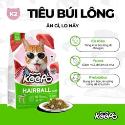 Thức Ăn Cho Mèo Keepo K2 Hairball Care 1KG – Hạt Mèo Tiêu Búi Lông, Hỗ Trợ Tiêu Hóa - MÉO CHÒ UNI 6
