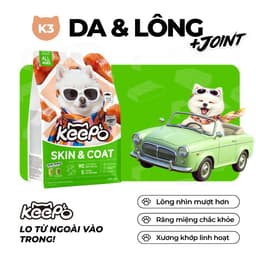 Hạt Cho Chó Keepo K3 1kg - Giúp Lông Bóng Mượt, Phát Triển Xương Khớp - Có Topping Thịt Sấy - MÉO CHÒ UNI 7