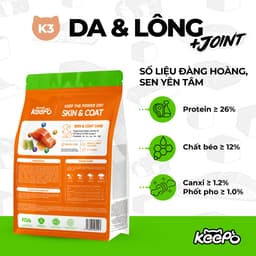 Hạt Cho Chó Keepo K3 1kg - Giúp Lông Bóng Mượt, Phát Triển Xương Khớp - Có Topping Thịt Sấy - MÉO CHÒ UNI 6