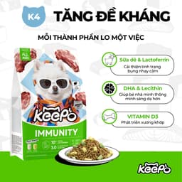 Hạt Cho Chó Keepo K4 1KG - Chăm Sóc Tiêu Hóa có Topping Gà Sấy Sữa Dê - MÉO CHÒ UNI 6