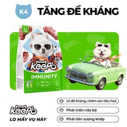 Hạt Cho Chó Keepo K4 1KG - Chăm Sóc Tiêu Hóa có Topping Gà Sấy Sữa Dê - MÉO CHÒ UNI 7