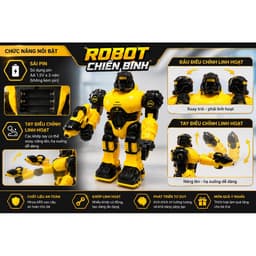 🤖 ROBOT CHIẾN BINH CHẠY PIN CỰC NGẦU CHO BÉ [ Pin đi kèm ] H 3