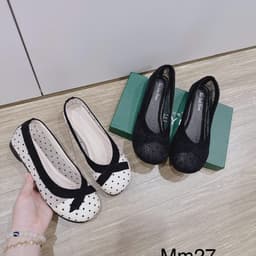 {FORM TO LÙI SZ} Giày Bệt Chấm Bi Mũi Nhọn (MM27) 1