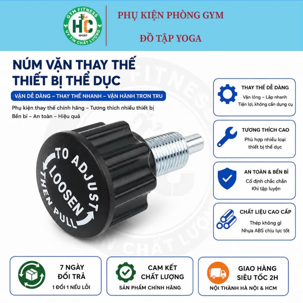 Lu Bike Pull Pin Spring Knob Phụ tùng thay thế cho thiết bị tập thể dục