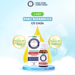 Bioamicus Vitamin K2+ D3 ( hộp 10 ml )-Tăng khả năng hấp thu canxi cho xương chắc khỏe, chống còi xương < BUNBUN SHOP 1
