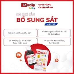 Ferrolip Baby  ( Lọ 30ml )  Sắt Hữu Cơ Cho Bé Dạng Nhỏ Giọt Hương Đào Thơm Ngon Dễ Uống>BUN BUN SHOP 3