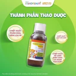 Siro Ăn Ngon 3 Tác Động FITOBIMBI APPETITO Giảm Biếng Ăn Cho Bé Chai 200ml< BUNBUN SHOP20 4