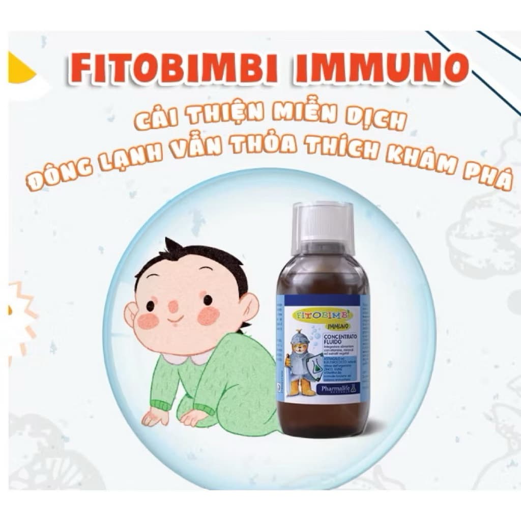 FITOBIMBI IMMUNO ( Chai 200ml) Siro Tăng Đề Kháng Cho Bé Hỗ Trợ Miễn Dịch< BUNBUN SHOP