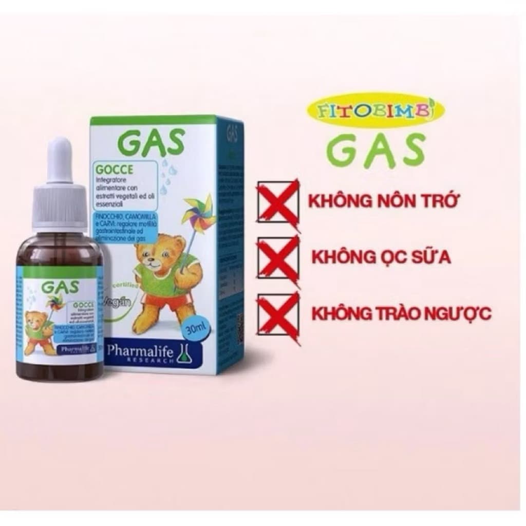 Siro FITOBIMBI GAS Hỗ Trợ Giảm Nôn Trớ, Đầy Hơi, Chướng  Bụng, Kho Tiêu Cho Bé Chai 30ml> BUN BUN SHOP