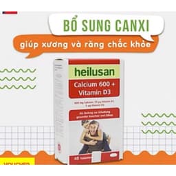 Heilusan Calcium 600 + Vitamin D3 ( Hộp 48 viên )- Hỗ trợ hấp thụ canxi giúp răng và xương chắc khoẻ< BUNBUN SHOP 2