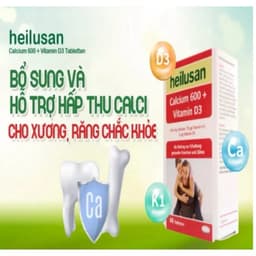 Heilusan Calcium 600 + Vitamin D3 ( Hộp 48 viên )- Hỗ trợ hấp thụ canxi giúp răng và xương chắc khoẻ< BUNBUN SHOP 1