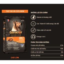 Hạt cho chó Ganador premium 10kg/ 3kg vị cừu gạo hỗ trợ mượt da lông - MÉO CHÒ UNI 2