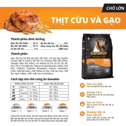 Hạt cho chó Ganador premium 10kg/ 3kg vị cừu gạo hỗ trợ mượt da lông - MÉO CHÒ UNI 8