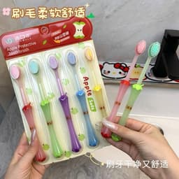 SET 5 BÀN CHẢI HÌNH QUẢ TÁO SIÊU DỄ THƯƠNG 3