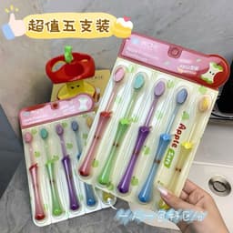 SET 5 BÀN CHẢI HÌNH QUẢ TÁO SIÊU DỄ THƯƠNG 4