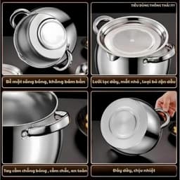 Âu Lọc Dầu Inox Có Nắp Đậy Size 1-3 Lít, Tặng Lọc Dầu Tặng Thìa, Có Tay Cầm, Tích Trữ Dầu Mỡ Đa Năng 8