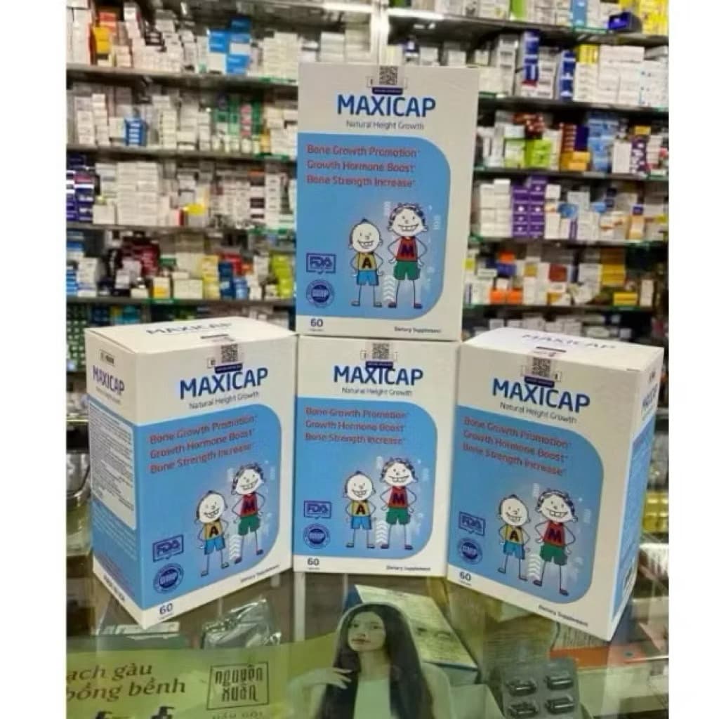 Maxicap ( hộp 60 viên)- Hỗ trợ tăng chiều cao tự nhiên cho trẻ từ canxi > cải ngọt shop < BUNBUN SHOP