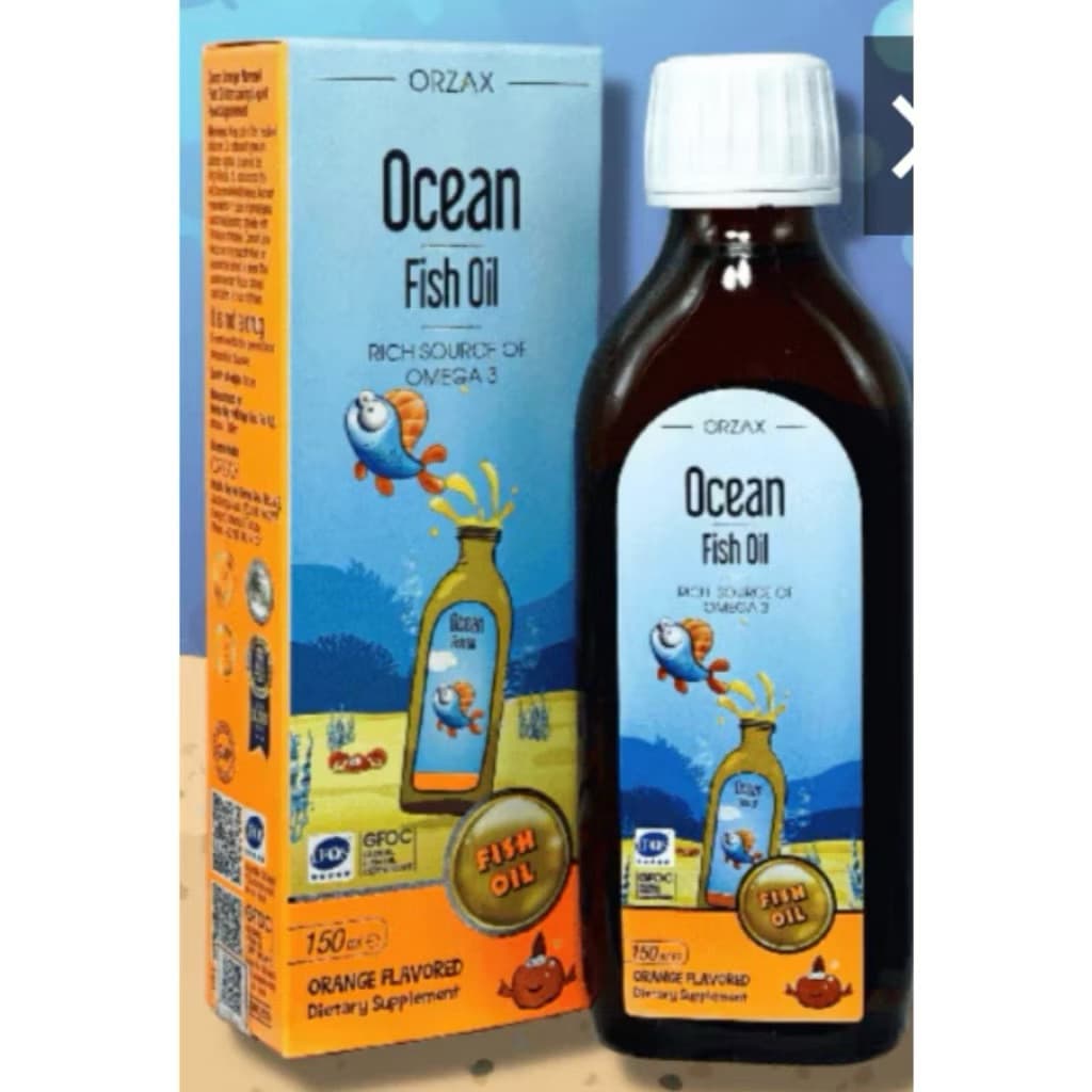 Ocean Fish Oil (Chai 150ml) Omega 3 DHA Dầu Cá Hỗ Trợ Phát Triển Trí Não Thị Giác Cho Bé<BUNBUN SHOP