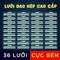 Sét ( 36 - 72 - 108 ) Lưỡi Dao Cạo Râu Tặng kèm 01 cán Dao và Hộp Nhựa Đựng Cán (Tặng Kèm GED) THETUNGGIADUNG 5