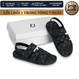 [ Dép Khâu Đế ] Dép sandanl da sáp sang trọng thời trang  nam doctor  da mycrofiber cao câp khâu chỉ viền toàn bộ F013 2