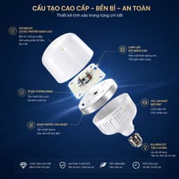 (Combo2) Bóng Đèn 100W Siêu To - Tiết Kiệm Điện , Siêu Sáng , Đui Vít E27 2