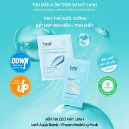Set Mặt Nạ Thạch Dẻo Làm Mát Da Belif Aqua Bomb Frozen Modeling Mask Hàn Quốc Dịu Da Cấp Ẩm Hộp 4 Lần Đắp 9