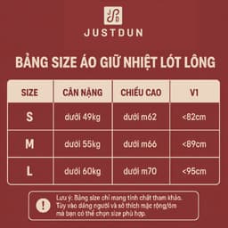 Áo Giữ Nhiệt Lót Lông Dày Dặn Basic Dễ Phối Đồ JUSTDUN PQ5 3