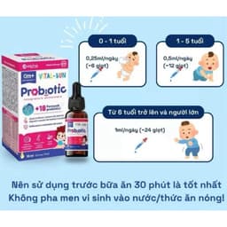 Vital Bun Probiotic (10ml) Men Vi Sinh 18 Chủng Dạng Nhỏ Giọt Cho Bé - Hỗ Trợ Bé Tiêu Hóa Tốt< BUNBUN SHOP 2