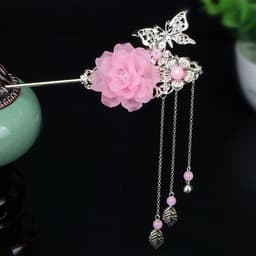 Trâm Cài Tóc Cổ Trang ĐIỆP VÀ HOA Phong Cách Hán Phục Nữ Tính Phụ Kiện xinh xắn dễ thương 4