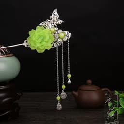 Trâm Cài Tóc Cổ Trang ĐIỆP VÀ HOA Phong Cách Hán Phục Nữ Tính Phụ Kiện xinh xắn dễ thương 7