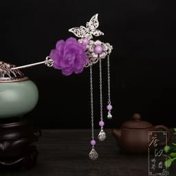 Trâm Cài Tóc Cổ Trang ĐIỆP VÀ HOA Phong Cách Hán Phục Nữ Tính Phụ Kiện xinh xắn dễ thương 2