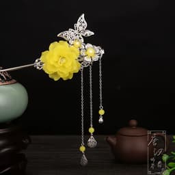Trâm Cài Tóc Cổ Trang ĐIỆP VÀ HOA Phong Cách Hán Phục Nữ Tính Phụ Kiện xinh xắn dễ thương 3