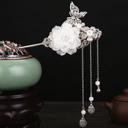 Trâm Cài Tóc Cổ Trang ĐIỆP VÀ HOA Phong Cách Hán Phục Nữ Tính Phụ Kiện xinh xắn dễ thương 5