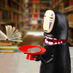 Ống Tiết Kiệm Vô Diện Kaonashi Spirited Away Anime Nuốt Xu Tự Động Heo Đất Decor 6