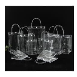 Túi Nhựa PVC Trong Suốt 2 Quai Nút Bấm 20x25x7cm và Túi Trong Suốt Đựng Bình Ly Giữ Nhiệt 3